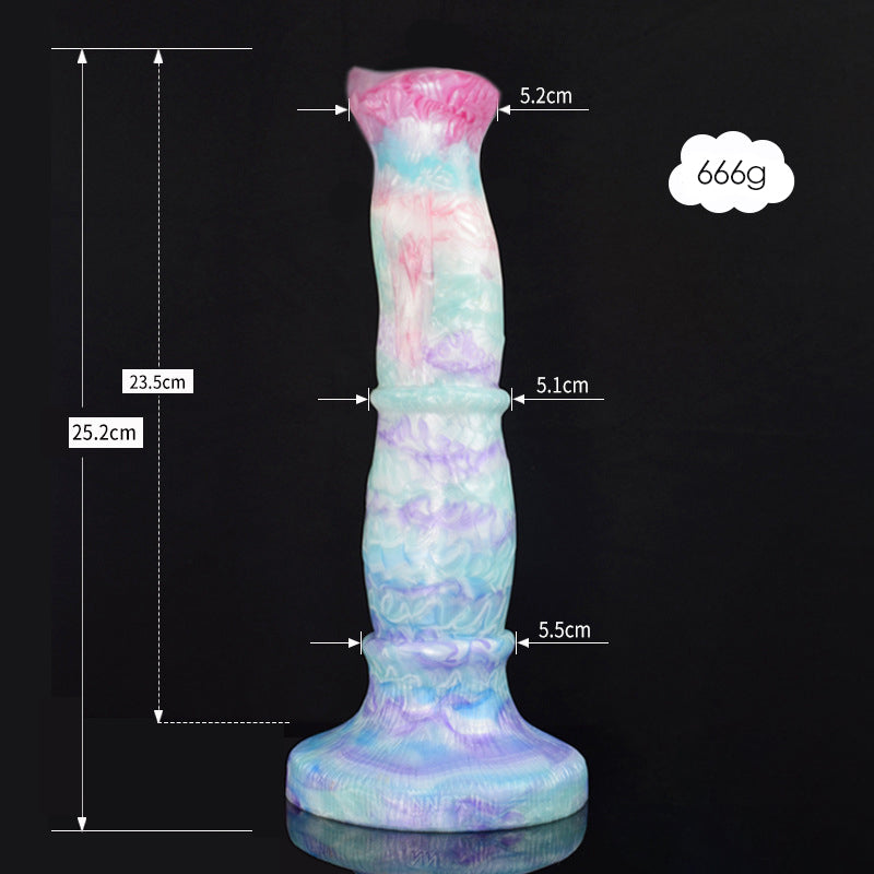 Gode cheval monstre en silicone 10 pouces bleu