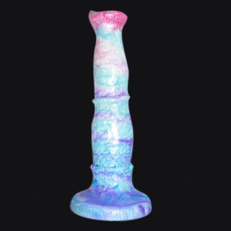 Gode cheval monstre en silicone 10 pouces bleu