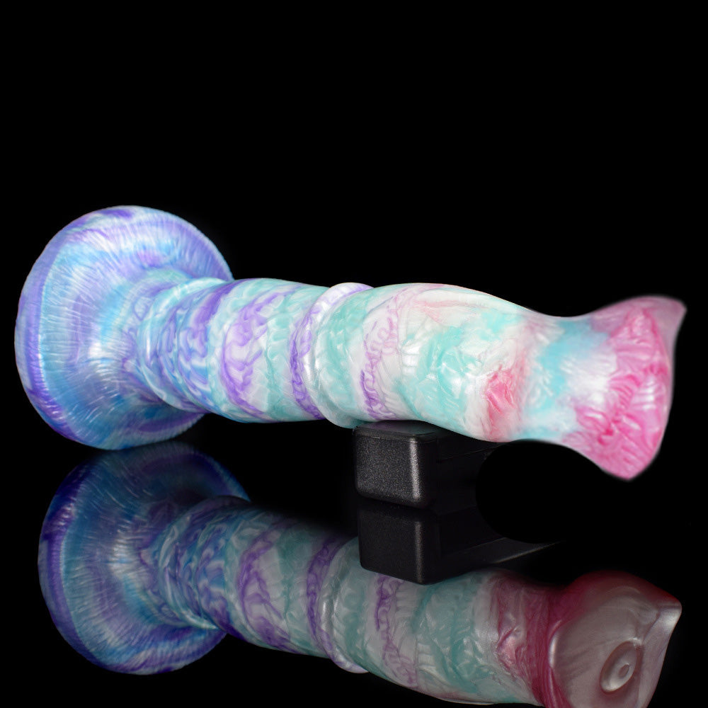 Gode cheval monstre en silicone 10 pouces bleu