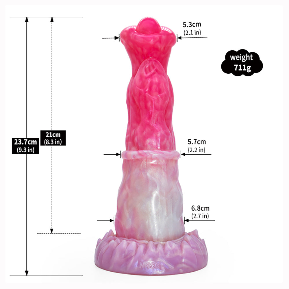 HORSE DILDO ANAL SILICONE 9 INCH PINK