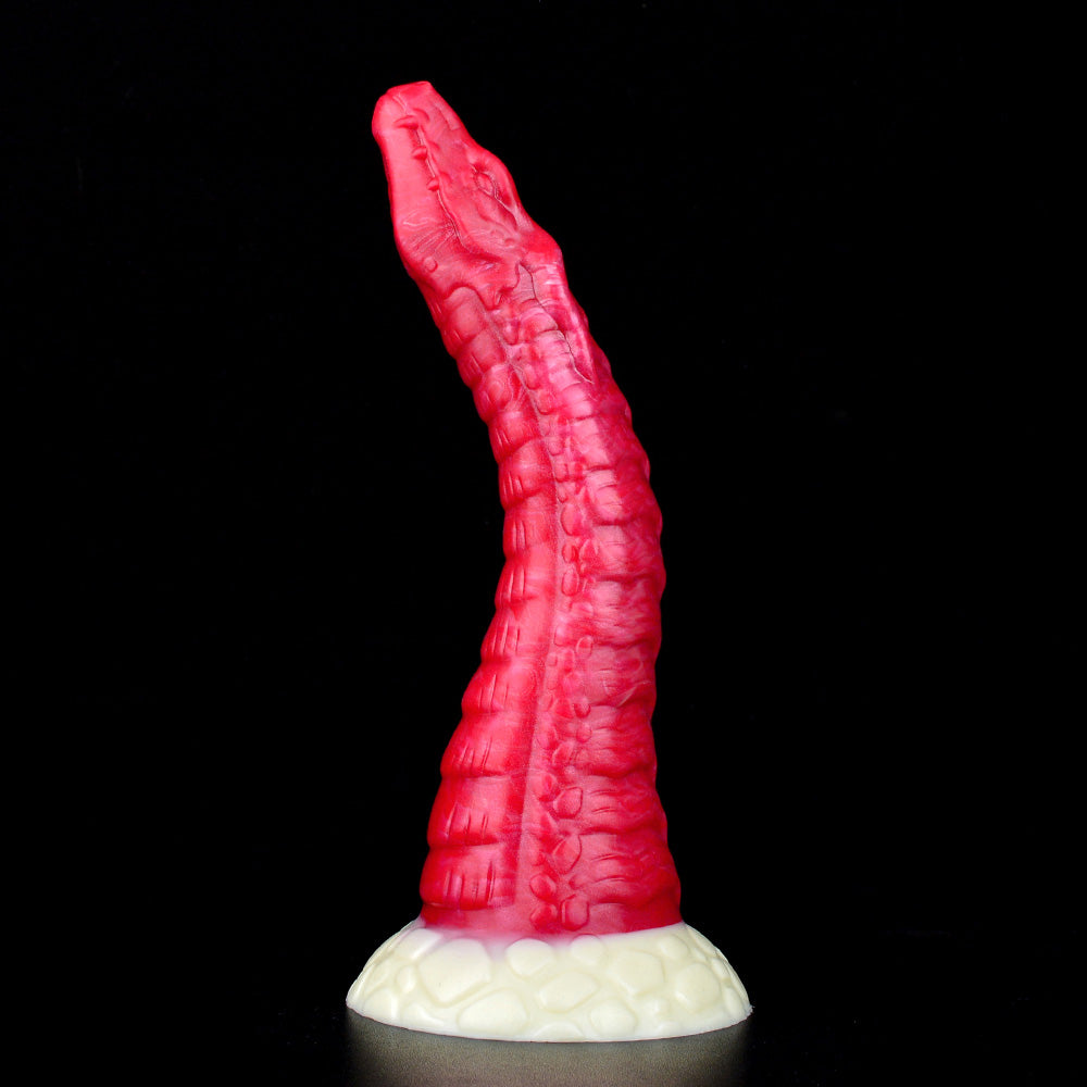 Gode cheval tentacule en silicone 10 pouces rouge
