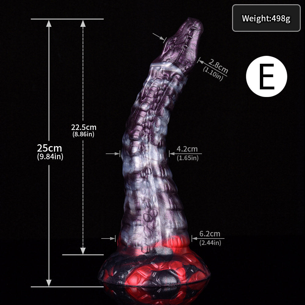 Gode cheval tentacule en silicone 10 pouces à pointes