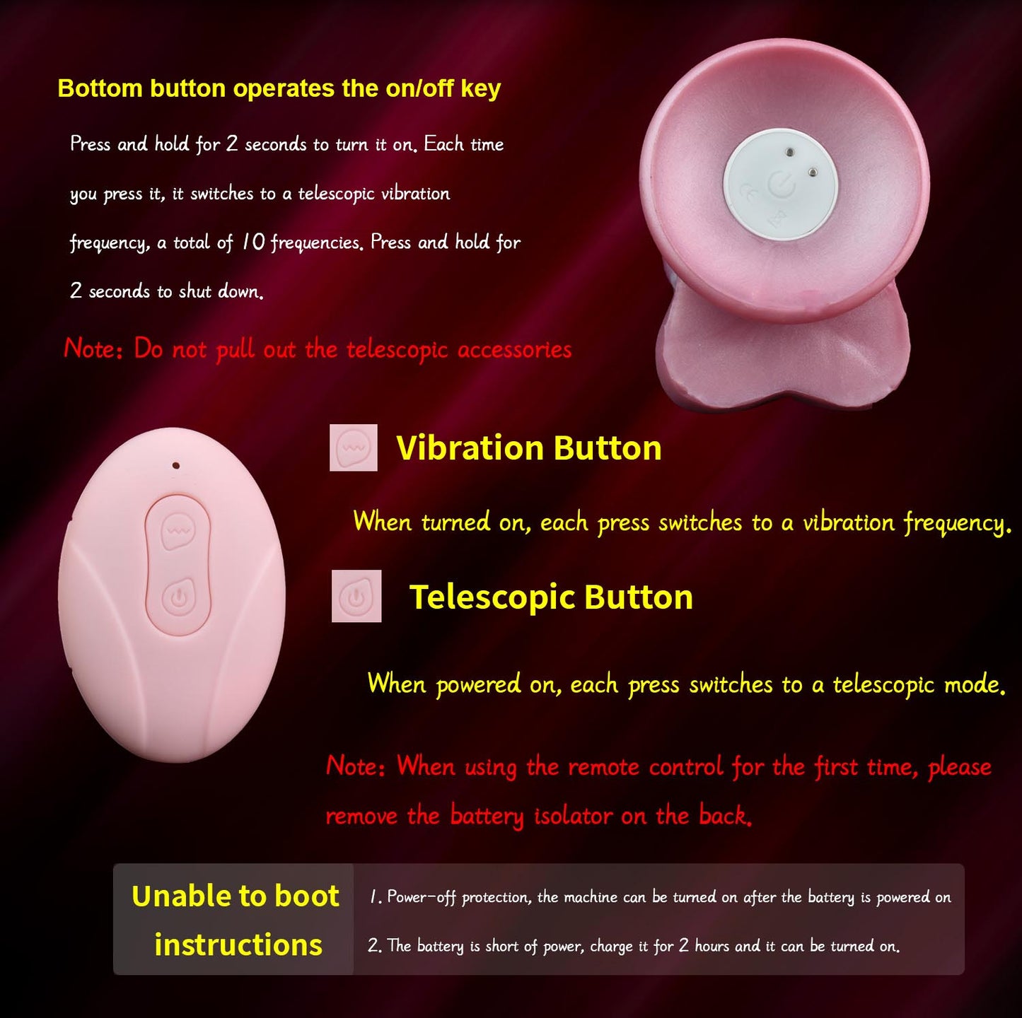Gode cheval vibrant en silicone 23 cm rose