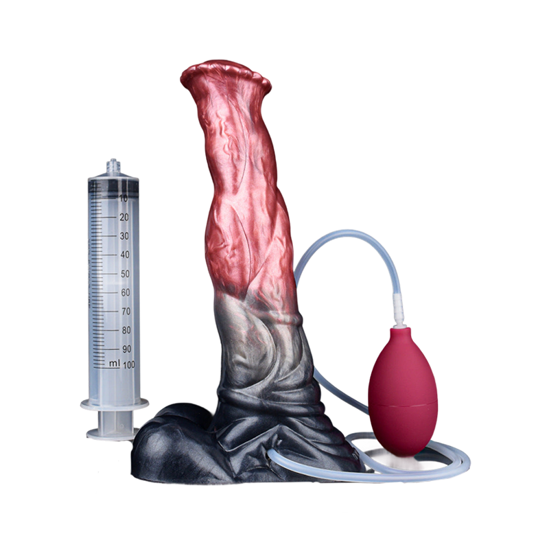Godemichets pour chevaux quirting 11 pouces en silicone rose