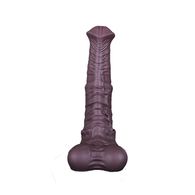 Gode cheval géant en silicone de 11 pouces marron