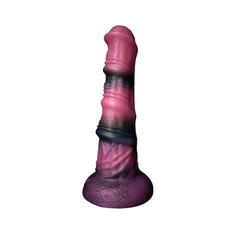 Gode cheval en silicone 20,3 cm rouge et noir