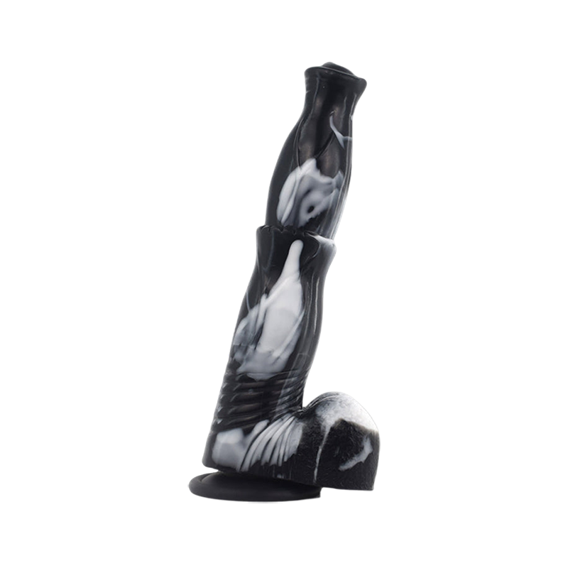 Gode cheval en silicone 22,9 cm avec ventouse fantaisie
