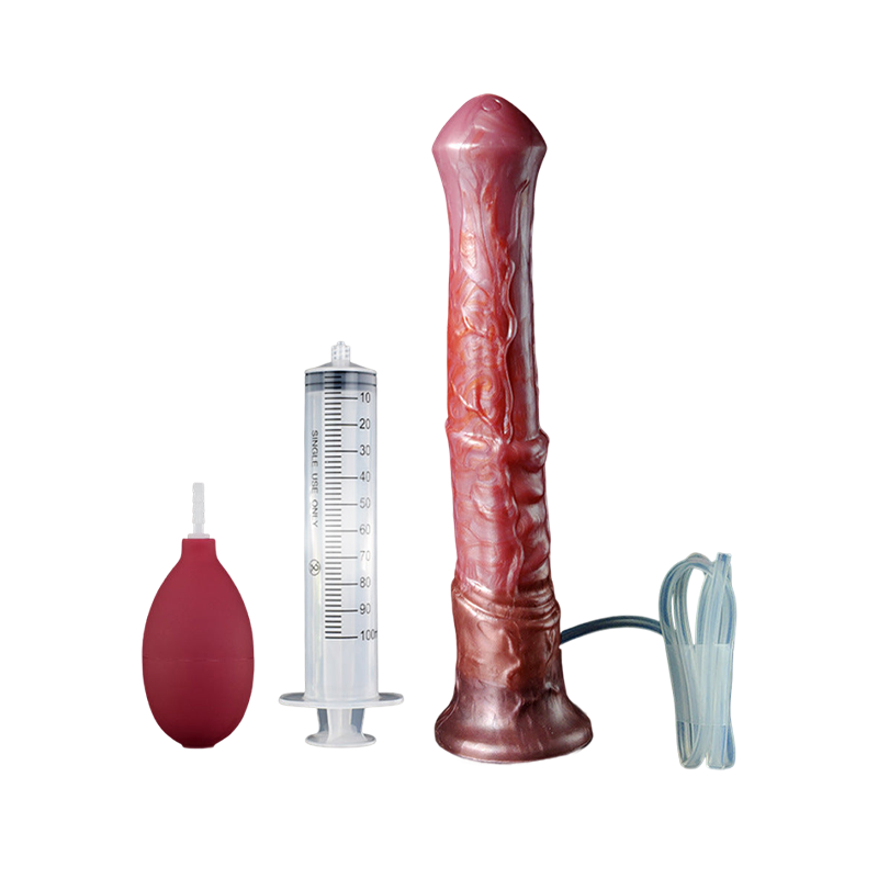 DILDO SQUIRTING CHEVAL LONG 11 POUCES ROUGE