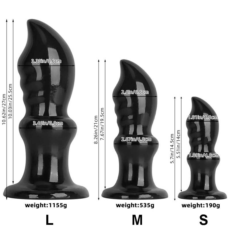 HUGE ANAL DILDO 10 INCH BLACK PVC