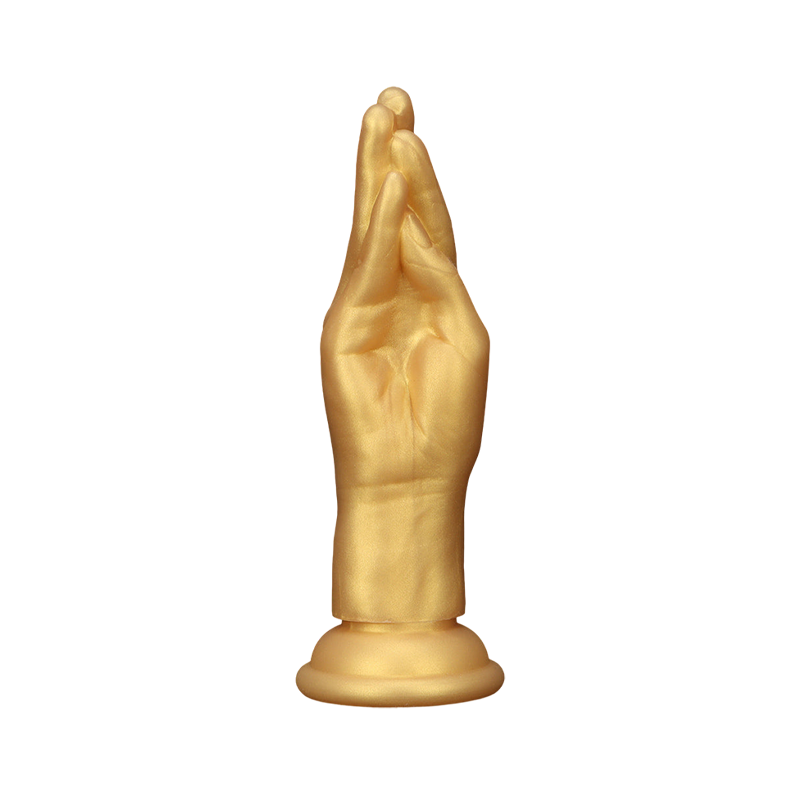 HUGE ANAL TOYS ARM SHAPE SILICONE 11 INCH GOLD