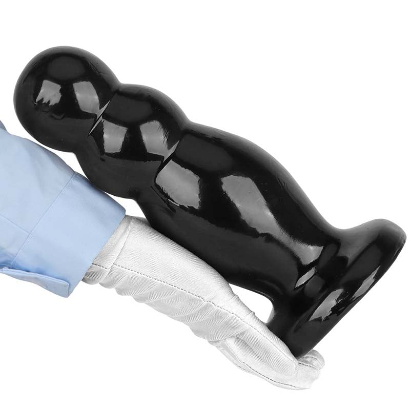 HUGE ANAL DILDO BEADED 10 INCH BLACK