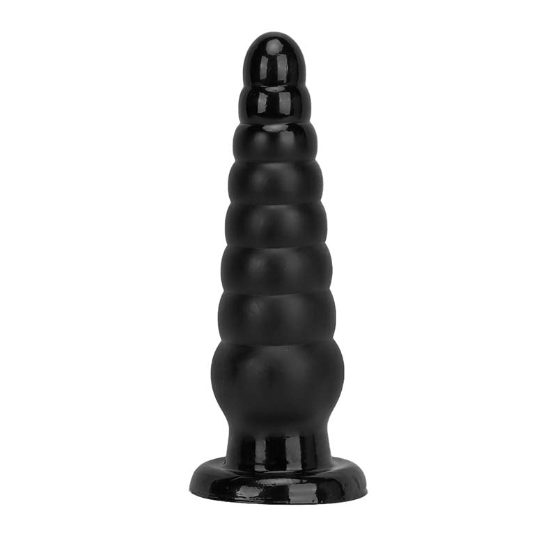 HUGE ANAL DILDO BEADED 10 INCH BLACK