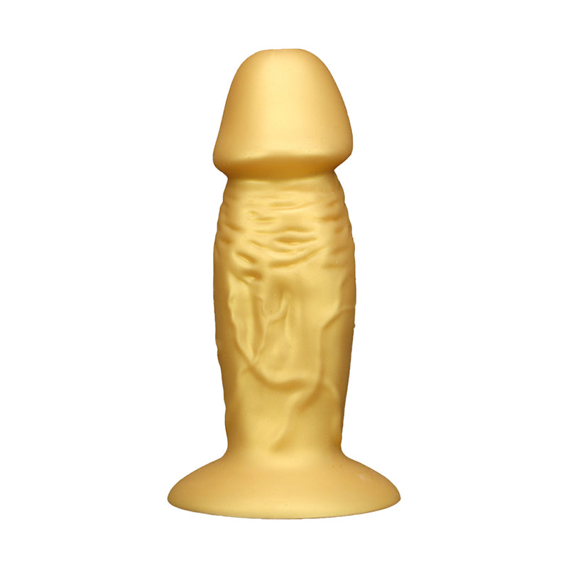 HUGE ANAL DILDO SILICONE 13 INCH GOLD