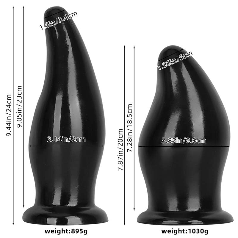 HUGE ANAL TOYS PVC 7 INCH BLACK