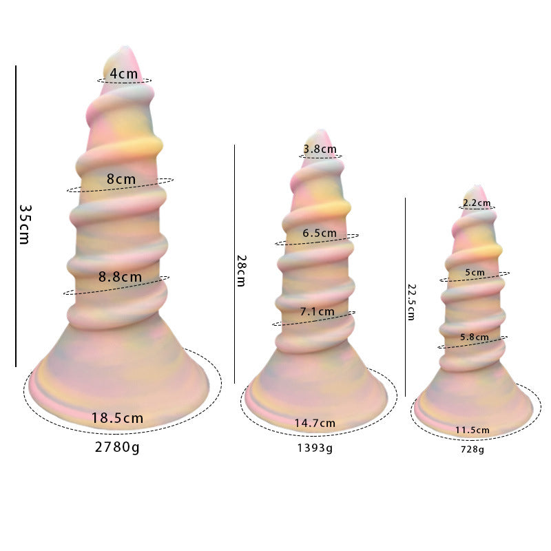 HUGE ANAL TOYS TAPERED LONG 13 INCH RAINBOW
