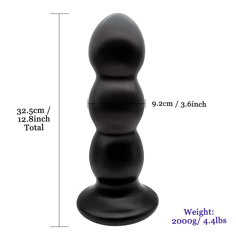 HUGE ANAL TOYS PVC BEADED 12 INCH BLACK