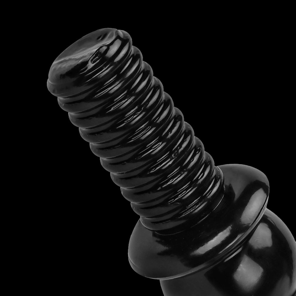 DILDO NOUÉ ÉNORME PVC 15 POUCES NOIR