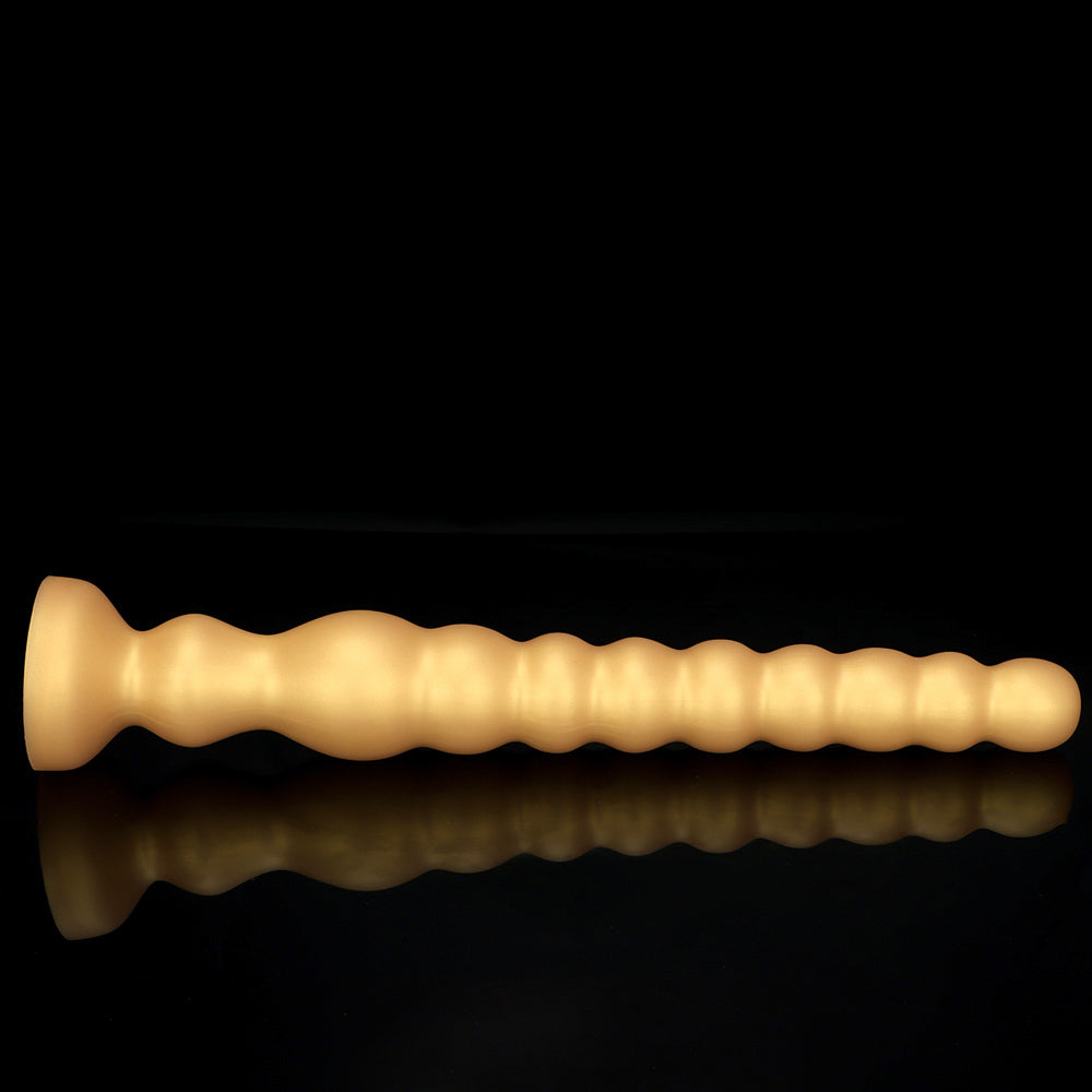 HUGE ANAL TOYS SILICONE 17 INCH GOLD