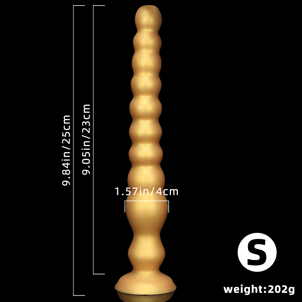HUGE ANAL TOYS SILICONE 17 INCH GOLD