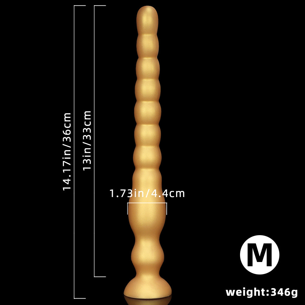 HUGE ANAL TOYS SILICONE 17 INCH GOLD