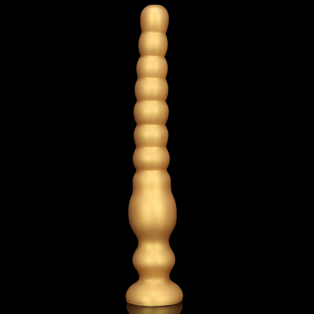 HUGE ANAL TOYS SILICONE 17 INCH GOLD