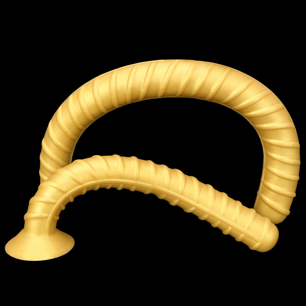 HUGE ANAL TOYS SILICONE 25 INCH GOLD