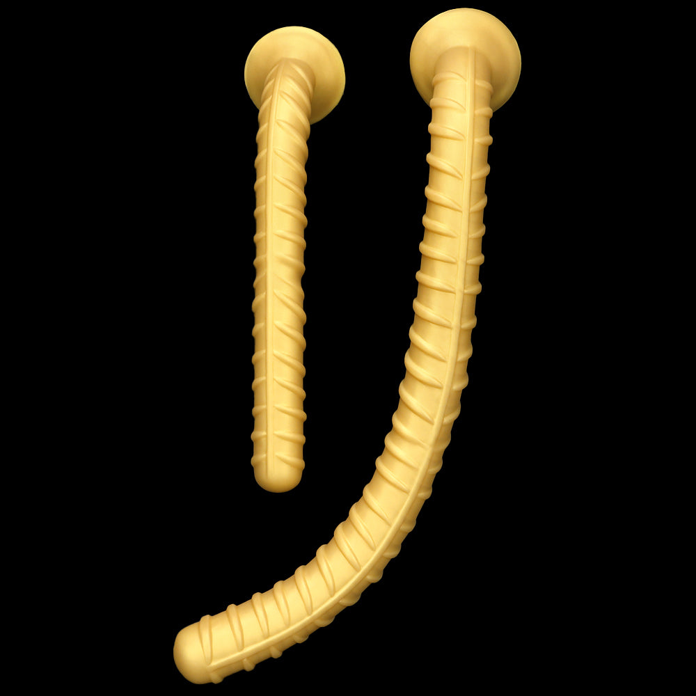 HUGE ANAL TOYS SILICONE 25 INCH GOLD
