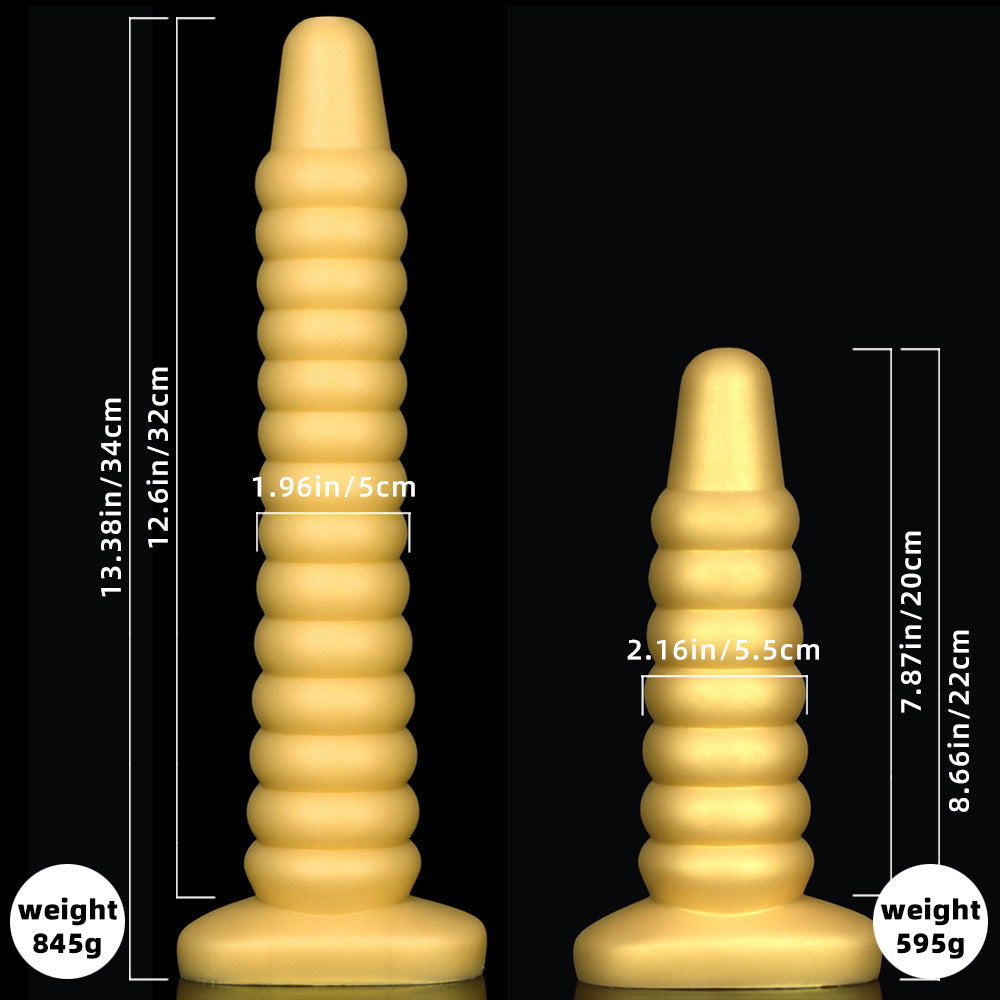 MONSTER ANAL TOYS WEIRD SILICONE 13 NCH GIANT GOLD