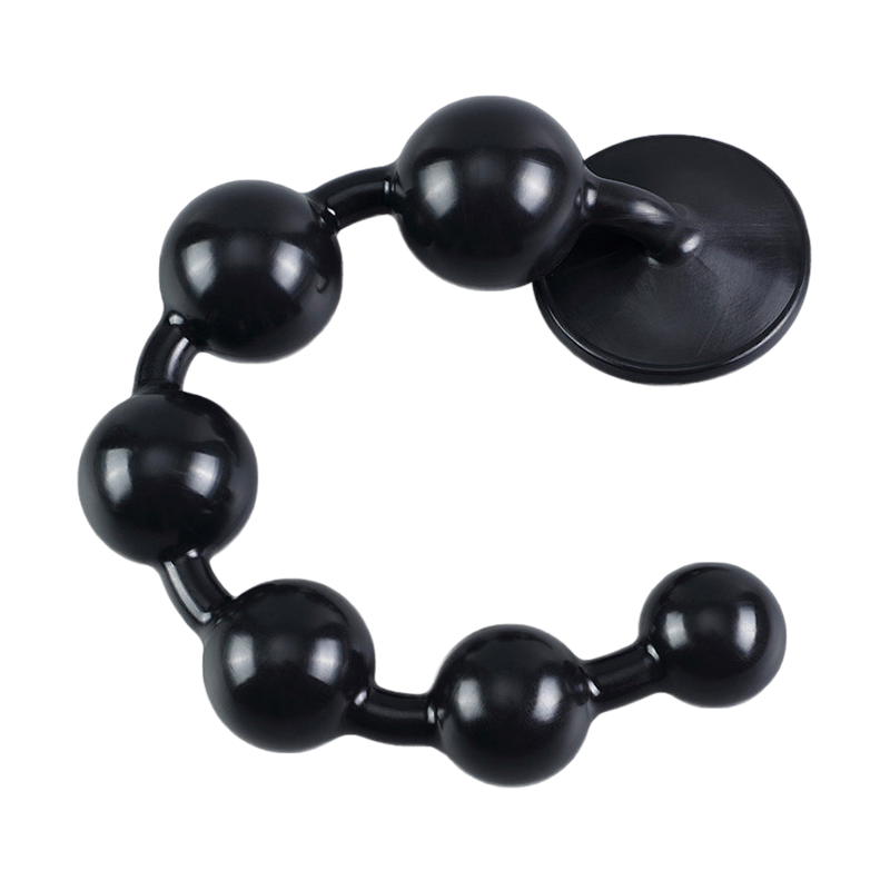 HUGE ANAL TOYS 24 INCH BLACK SILICONE BEADED