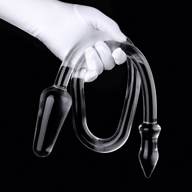 LONG ANAL DILDO DOUBLE CLEAR 17 IN BLACK