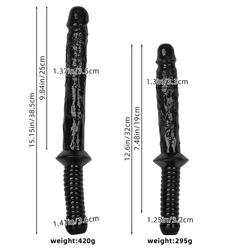 LONG ANAL DILDO WITH HANDLE 15 INCH