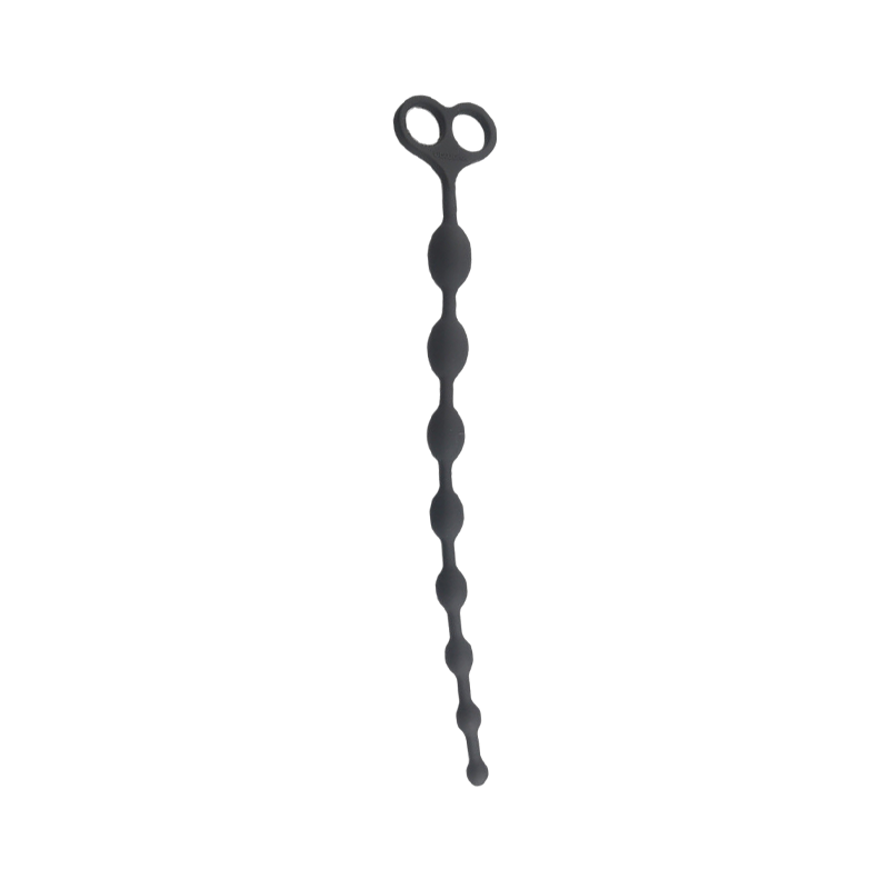 LONG ANAL TOYS FOR FENALE 10 IN BLACK BEADED