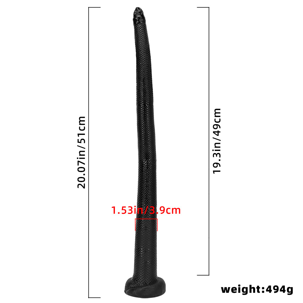 MONSTER DILDO ANAL TENTACLE PVC 20 INCH BLACK