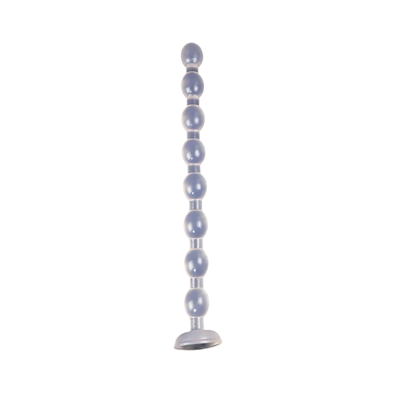 LONG DILDO ANAL BEADED SILICONE 19 IN