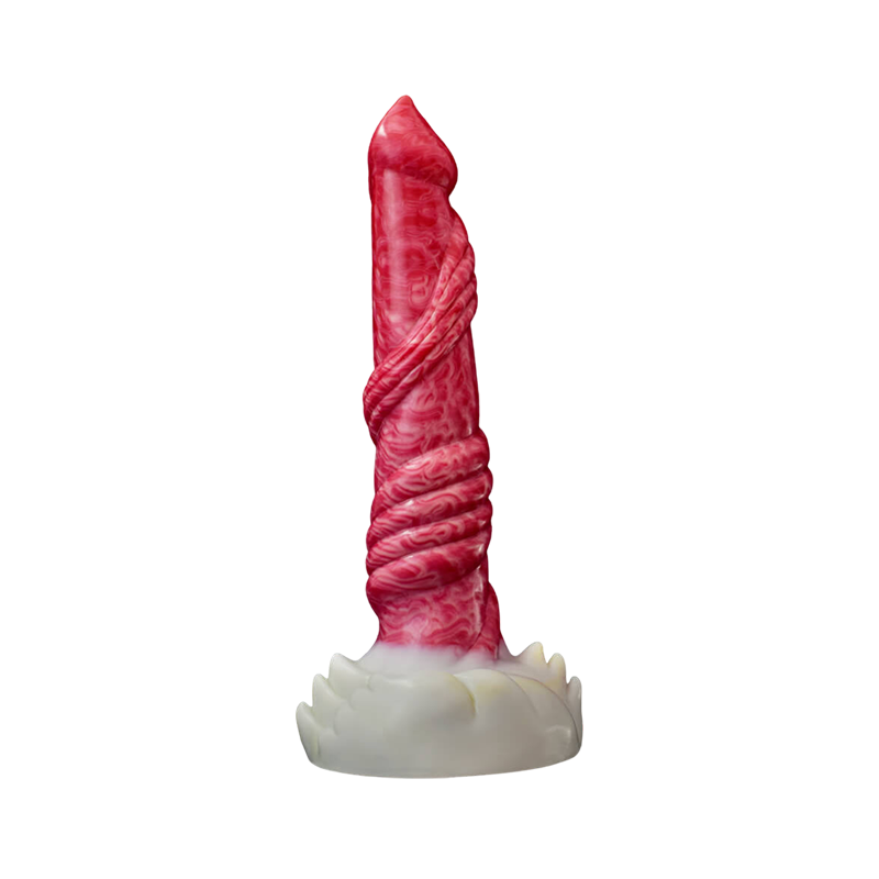 DILDO NOUÉ À POINTES EN SILICONE 9 POUCES ROSE