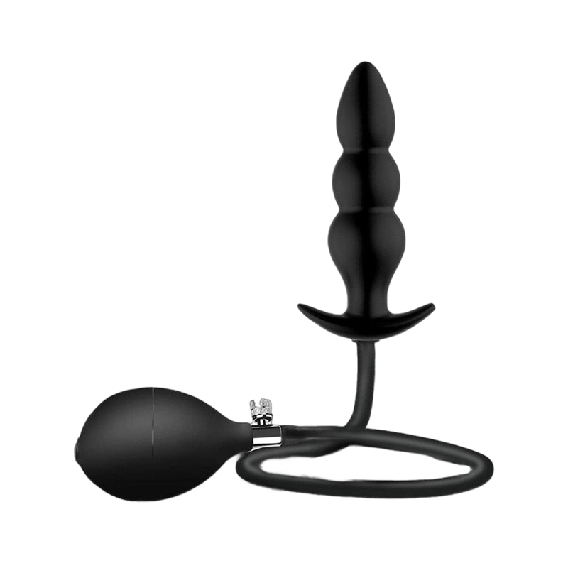 MALE ANAL DILDO SILICONE BEADED 4 INCH