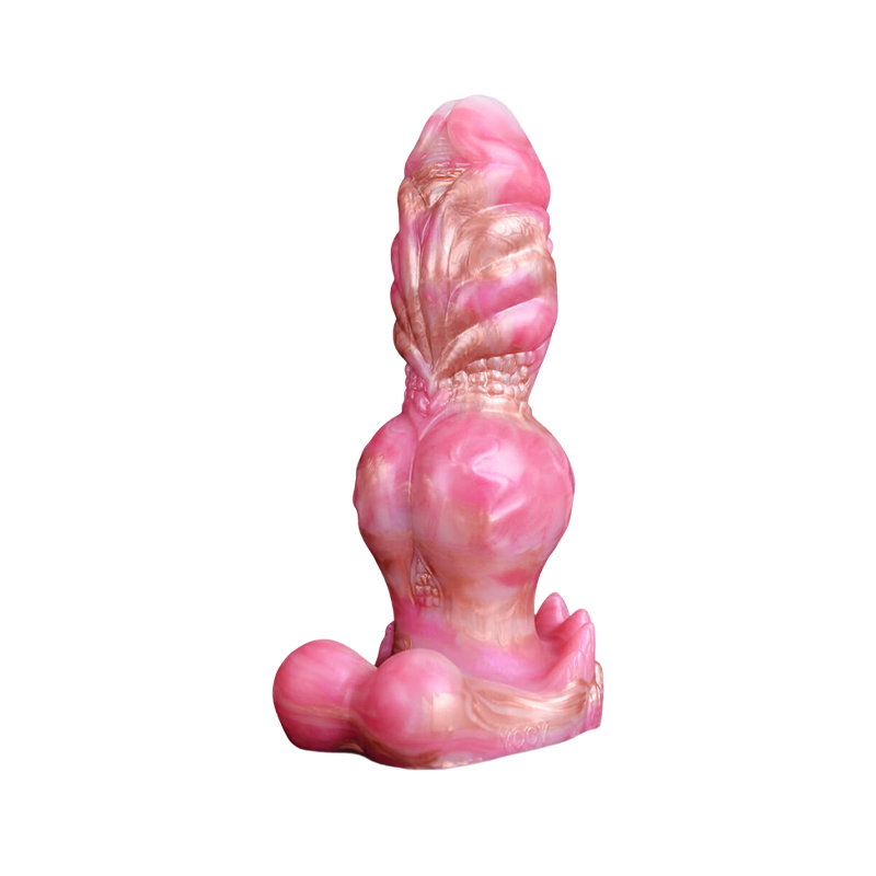 DILDO NOUÉ FANTASY SILICONE 8 POUCES ROSE