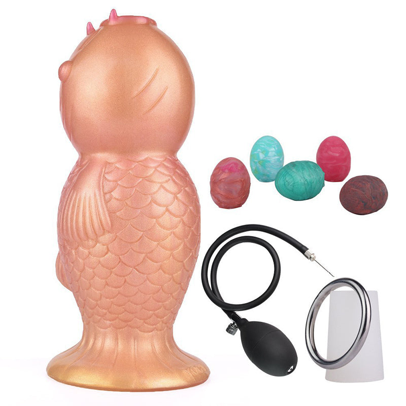 DILDO GONFLABLE OVIPOSITOR SILICONE 8 POUCES