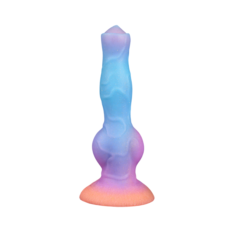DILDO FANTASY EN SILICONE POUR CHIEN 8 POUCES BRILLE DANS LE NOIR