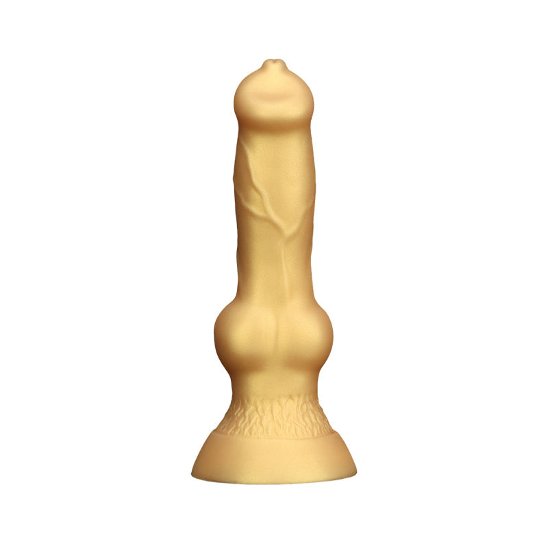 DILDO POUR CHIEN EN SILICONE 7 POUCES OR