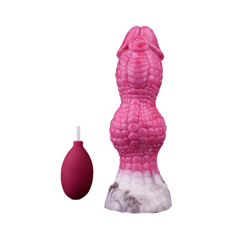 DILDO GONFLABLE EN SILICONE 7 POUCES ROSE