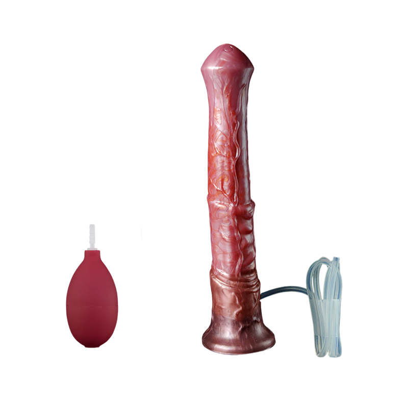 DILDO SQUIRTING CHEVAL LONG 11 POUCES ROUGE