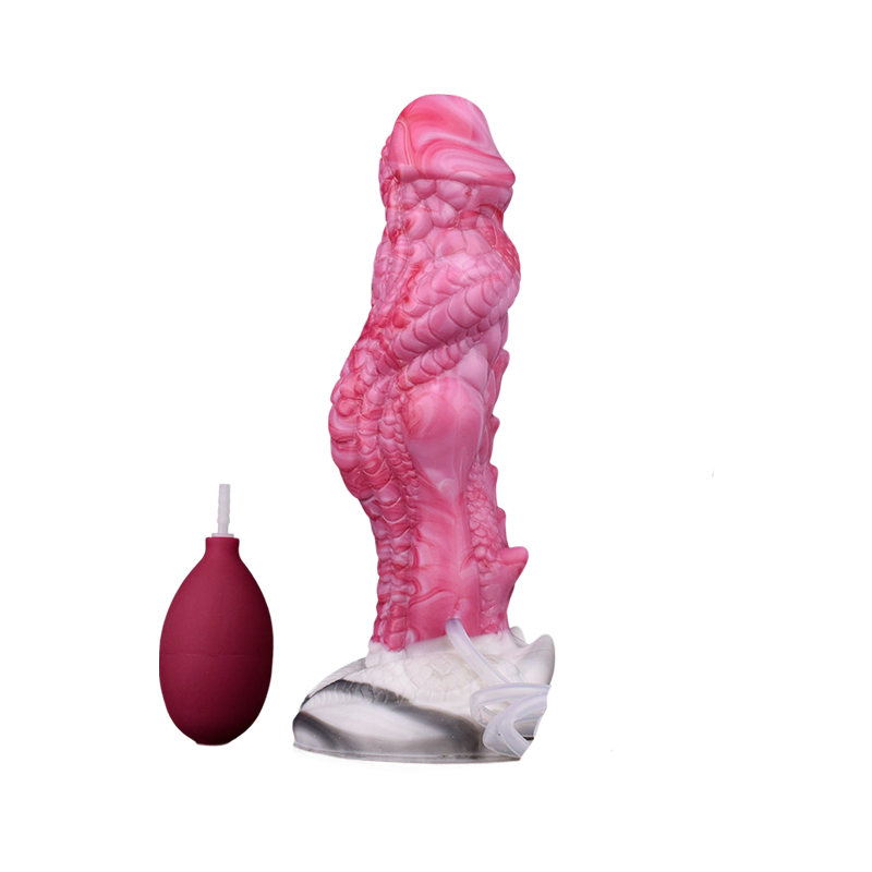 Gode gicleur monstre en silicone de 20,3 cm, rose
