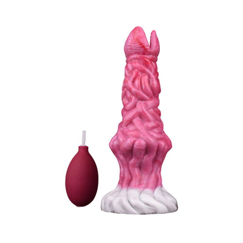 Gode gicleur monstre en silicone de 20,3 cm, rose