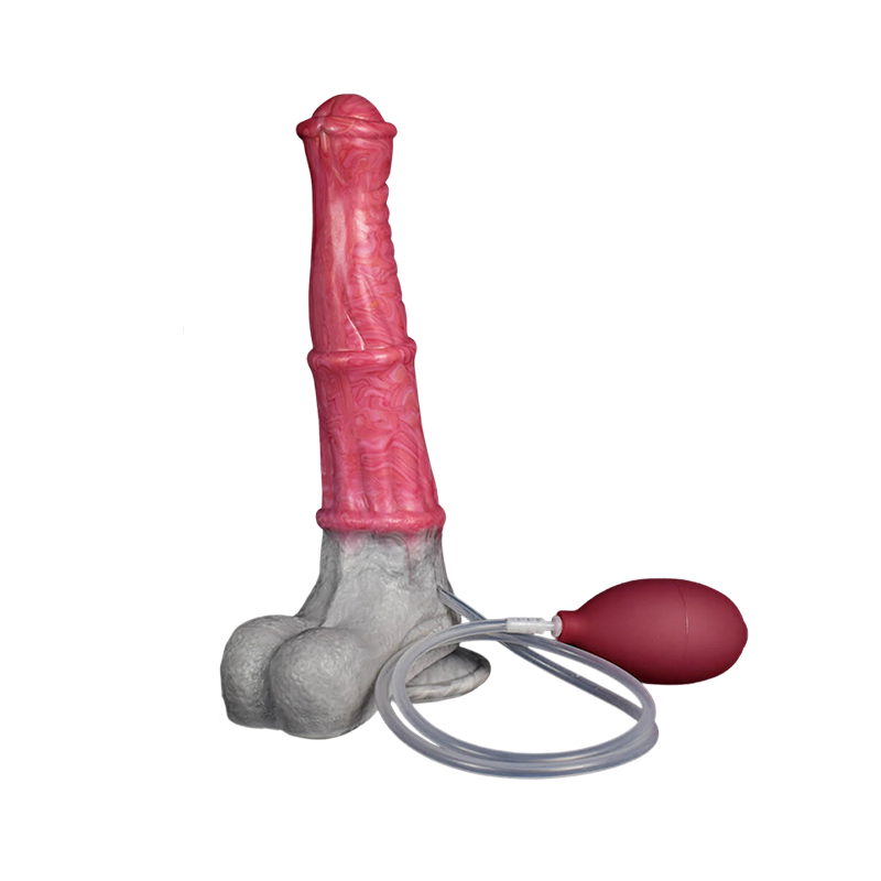 Gode gicleur en silicone pour cheval éjaculateur de 9 pouces