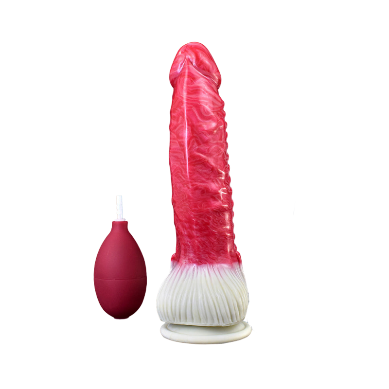 MONSTER DILDO ANAL SQUIRTING SILICONE 9 INCH RED