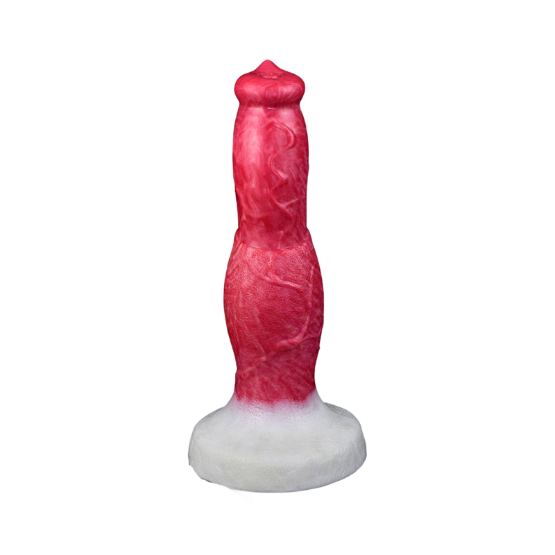 DILDO POUR CHIEN NOUÉ EN SILICONE 10 POUCES ROSE