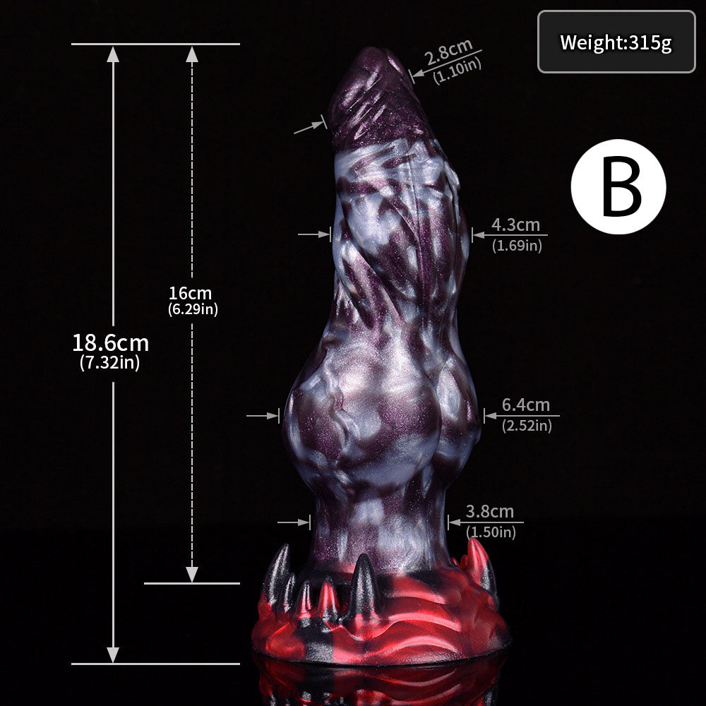 Gode Monstre Chien Silicone 9 pouces avec pointes