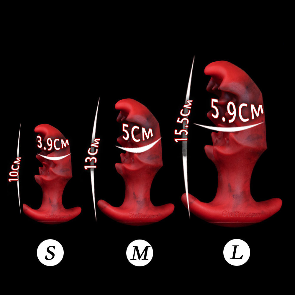 Gode Monstre Fantaisie Silicone 6 pouces Rouge