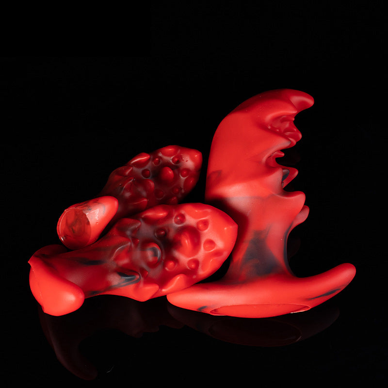 Gode Monstre Fantaisie Silicone 6 pouces Rouge